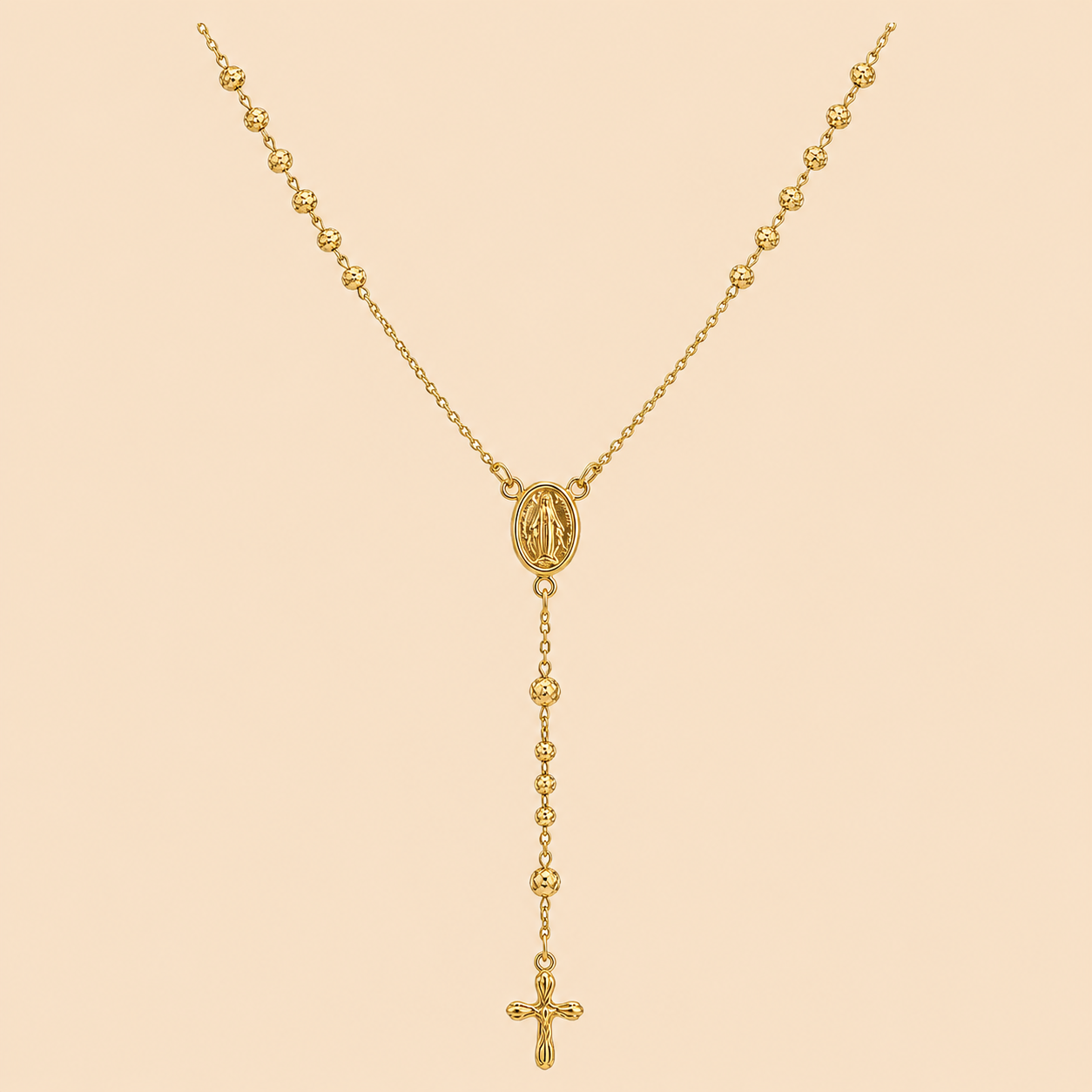 Rosario Virgen Milagrosa con Esferas Diamantadas