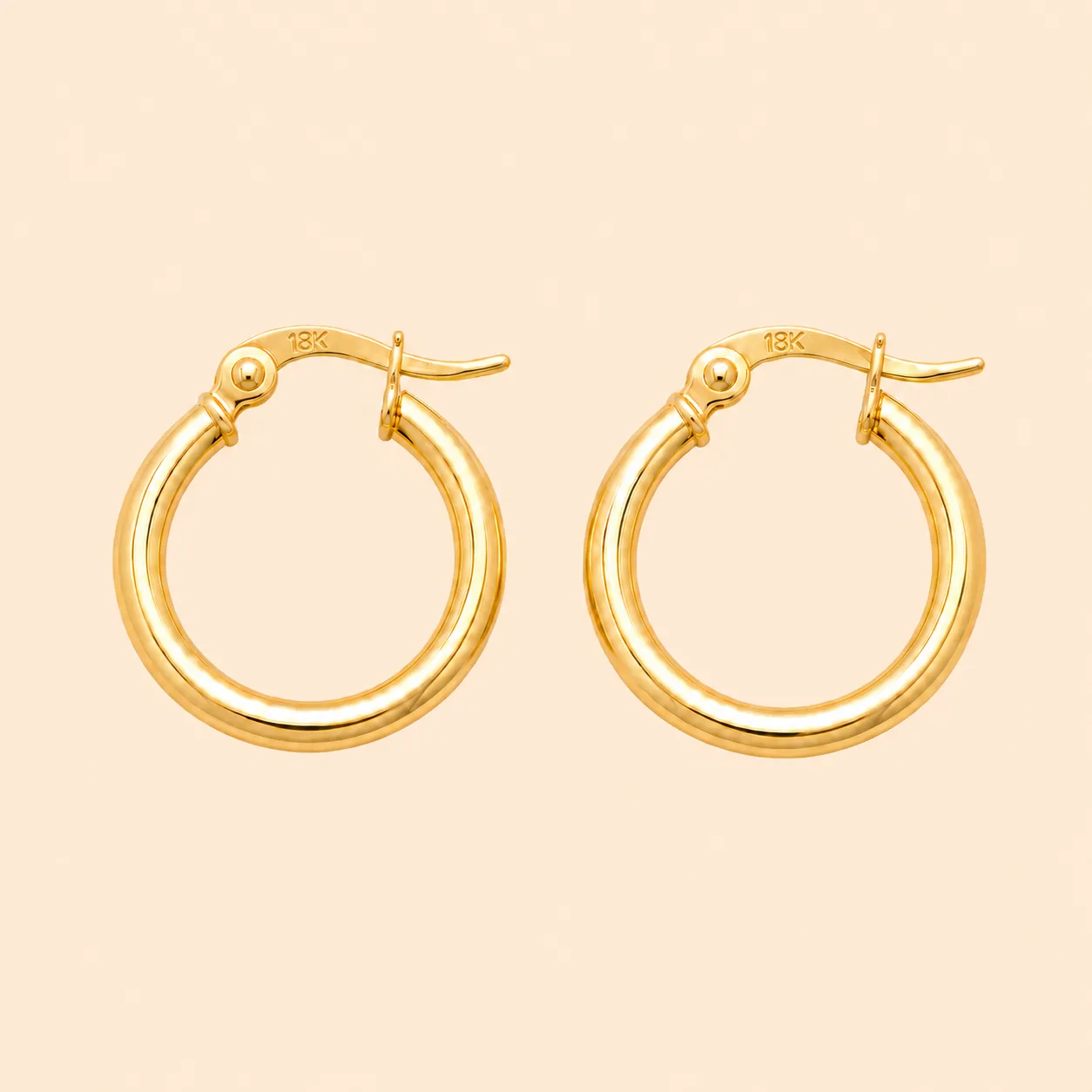 Plain hoop earrings