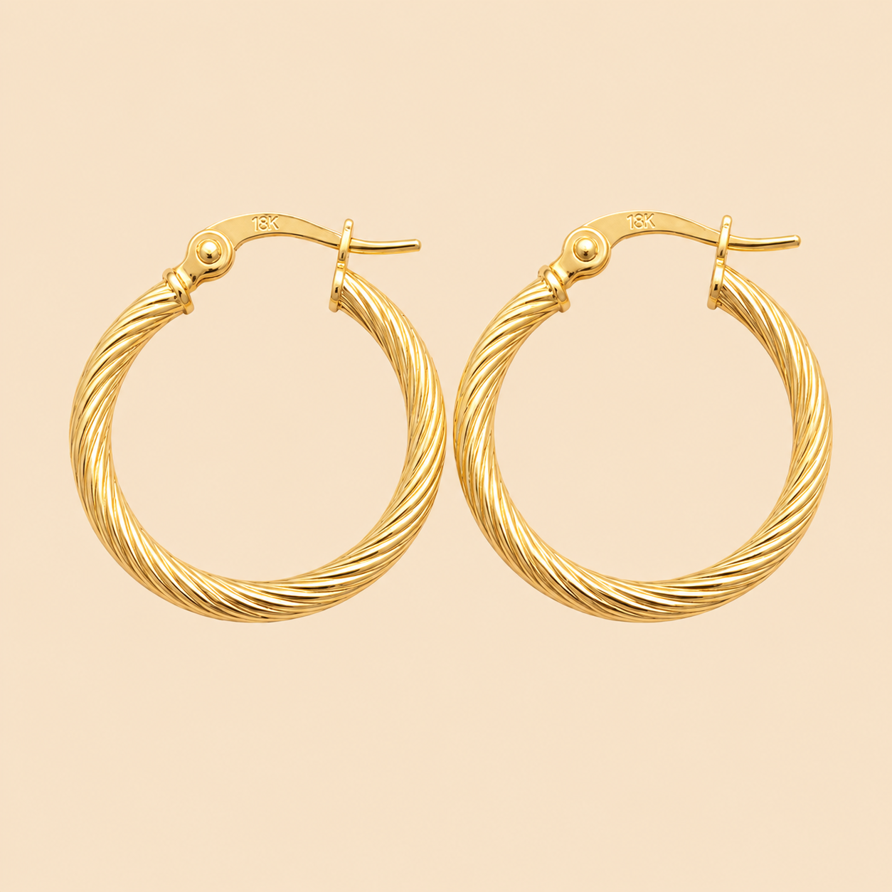 Classic braided hoop earrings